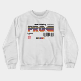 Vintage Prague PRG Airport Retro Travel Czech Republic Crewneck Sweatshirt